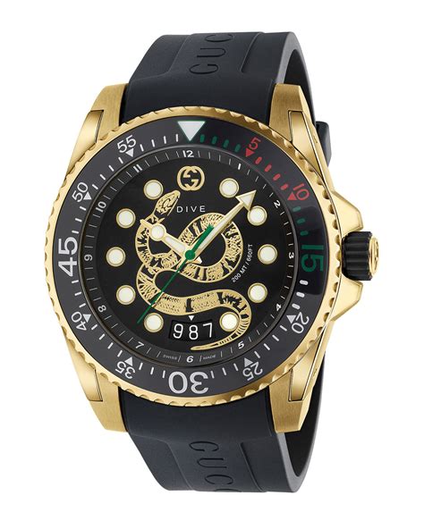 gucci black and gold mens watch|men's luxury watches gucci.